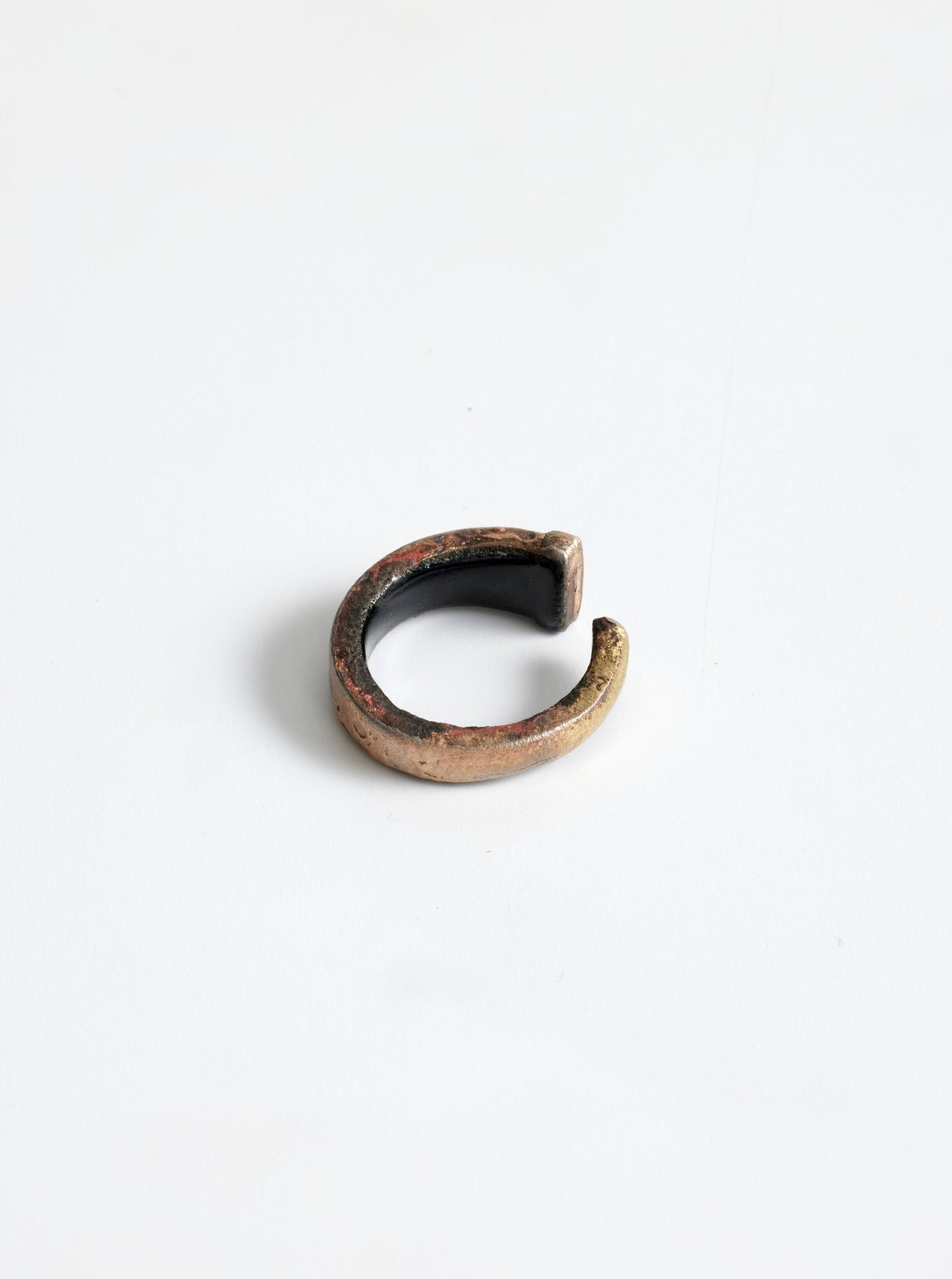 Antique Bronze Nail Ring