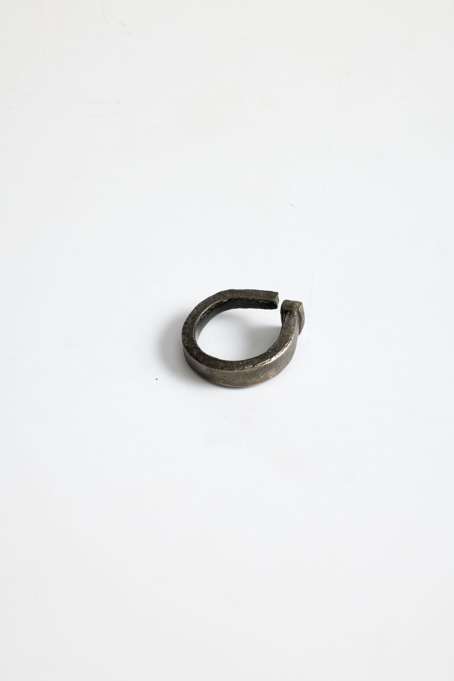 Raw Steel Nail Ring
